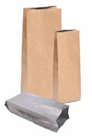 Side Gusset No Valve Bags 1kg 135x90x390mm BROWN PAPER FINISH