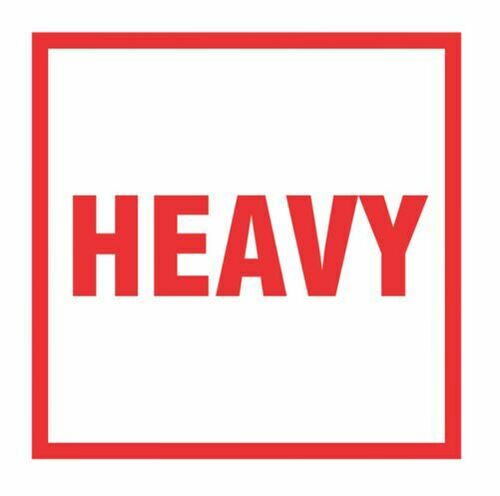 Heavy Handling Label - White/Red, 99mm x 99mm Carton 12