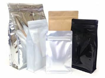 Flat Bottom with Zipper Food Pouch 250g Brown Paper Finish 140x70x210mm Carton 500