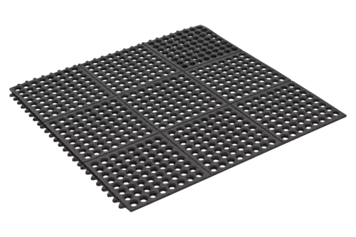 Interlink Mat with Holes 915 x 915 mm Black - AMS