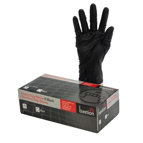 Nitrile Black Diamond Grip Gloves Large Bastion Insinc Products Ltd