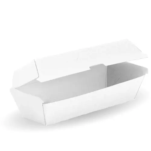Snack Box Large BioBoard White Box 204x107x84mm - Biopak
