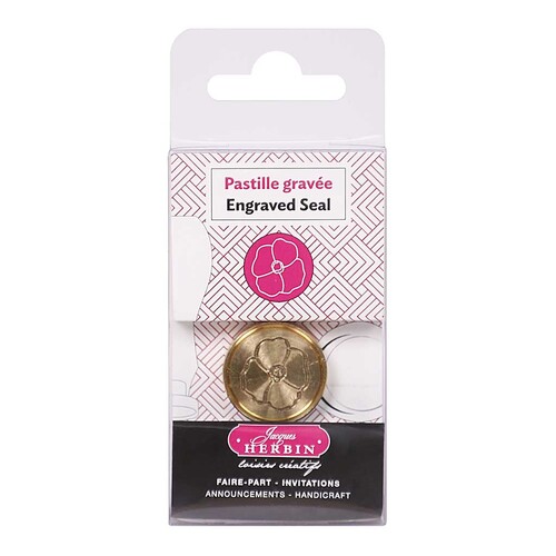 Herbin Round Wax Seal Pansy