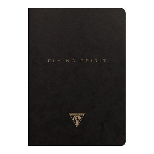 Flying Spirit Sewn Notebook A5 Black