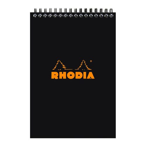 Rhodia Classic Notepad Spiral A5 Lined Black
