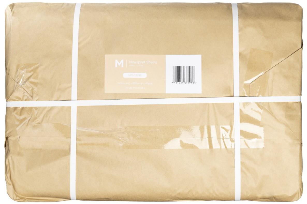Newsprint Paper Sheets White, 600mm x 800mm, 45gsm - Matthews