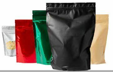 Stand Up Pouch with Zipper 500g 190x260mm CLEAR/BLACK MATT - Pack Fresh