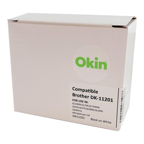 Okin Compatible Brother DK Labels 29x90mm 400 Roll