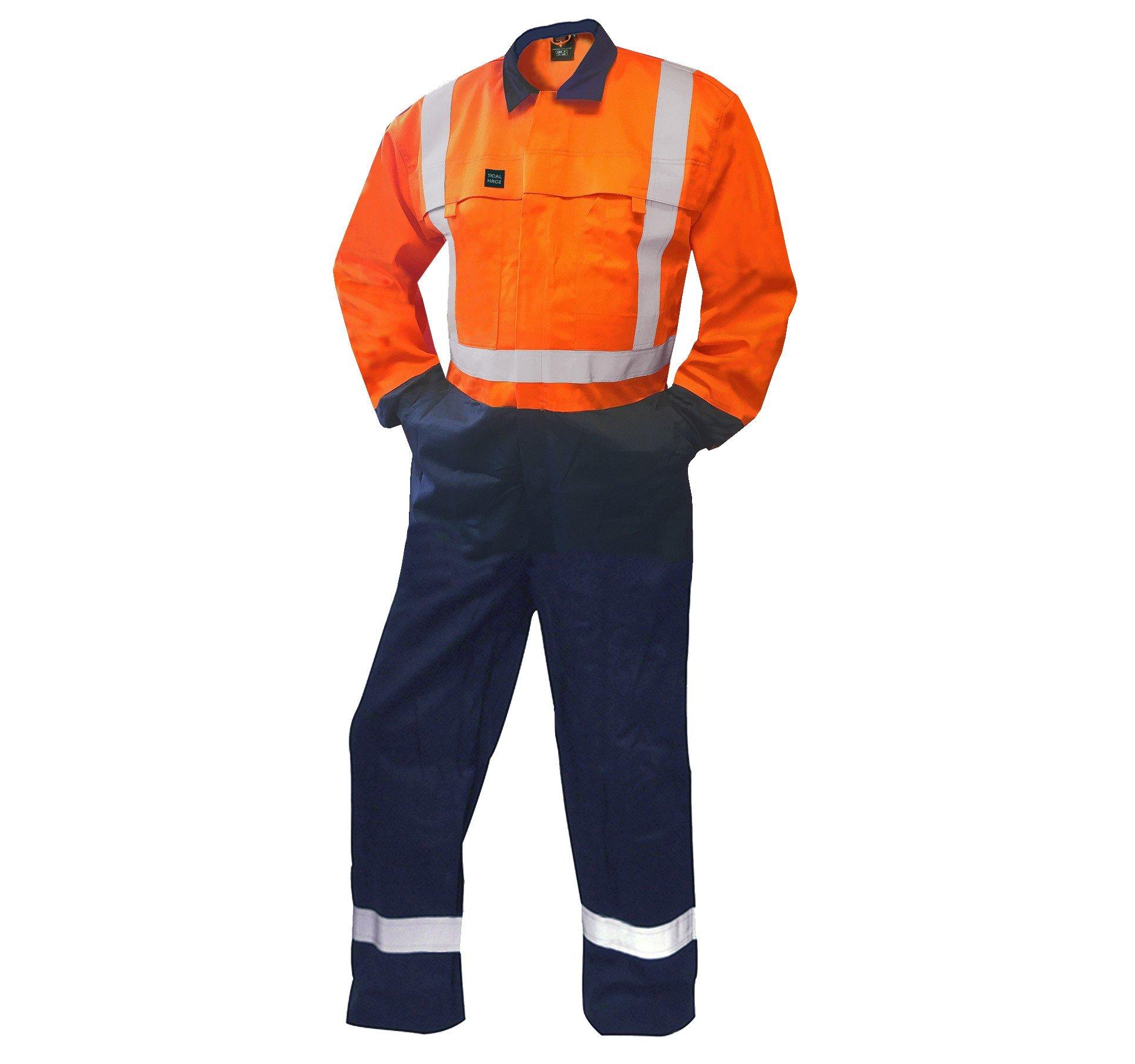 Fr Overall, 240 Gsm.88/12 11 Cal, Orange/Navy D/N-Size 12