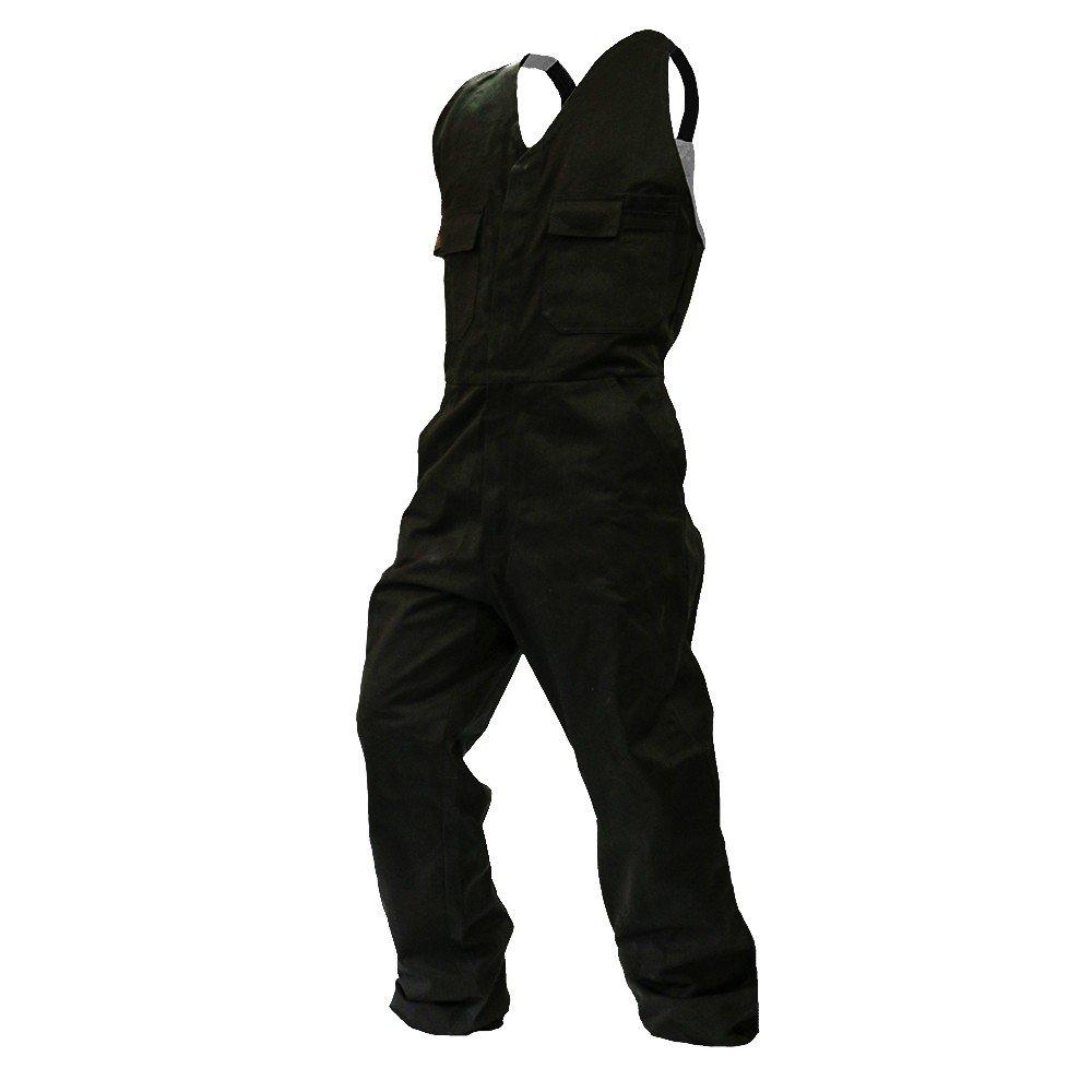 Overall Action Bib, 300Gsm Cotton, Black-Size 8