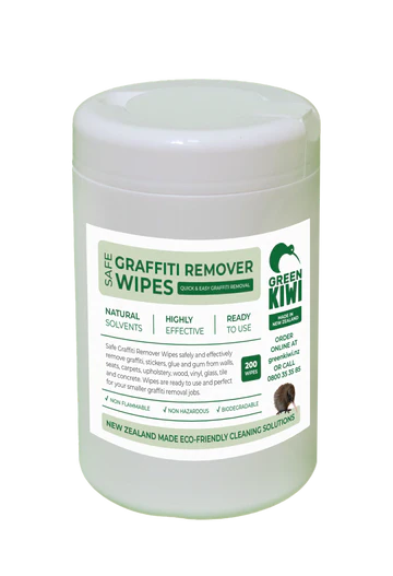 Porous Graffiti Remover Wipes Tub 200's Carton 4 - Green Kiwi