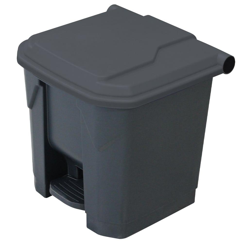 30L Pedal Bin Grey with Grey Lid