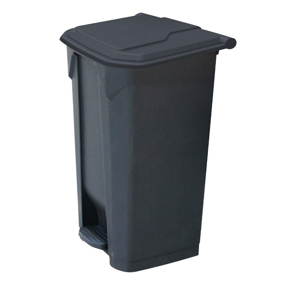 100L Pedal Bin Grey with Grey Lid