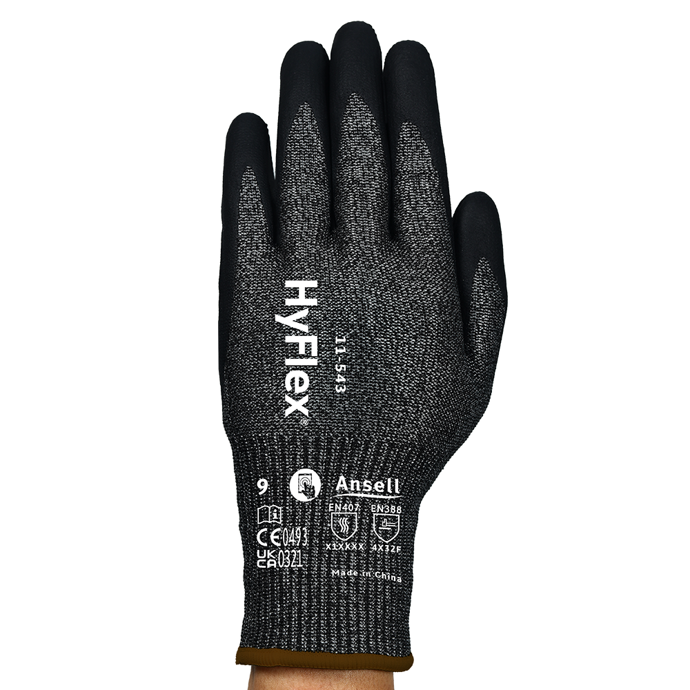Ansell HyFlex 11-543 Nitrile-Coated Cut Resistant Gloves – Designed for Demanding Applications - S