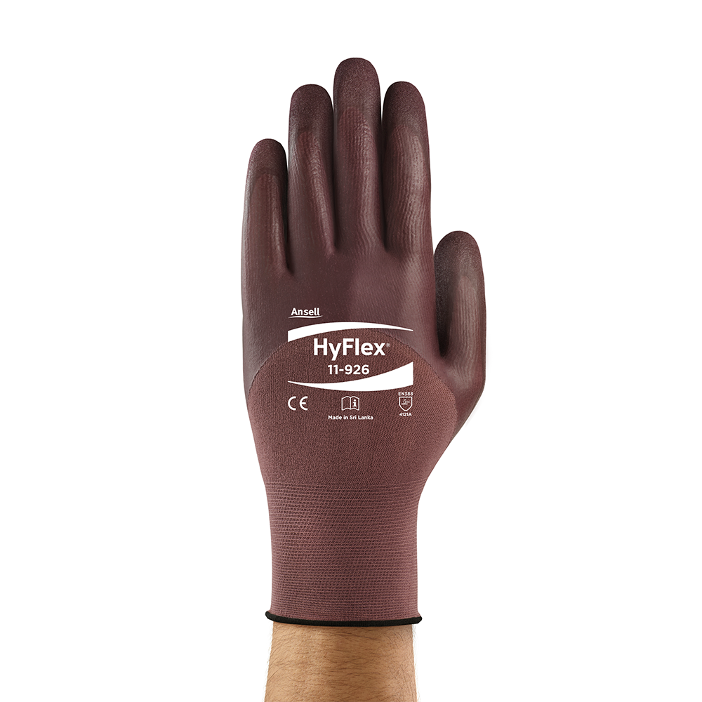 Ansell HyFlex 11-926 Nitrile-coated General Purpose Gloves – Oil-Repellent, Abrasion Resistant - 2XL