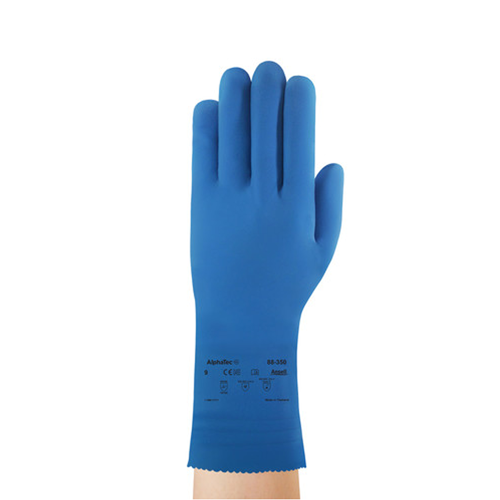 Ansell AlphaTec 88-350 Latex Chemical Gloves – Ideal for Households and Light Duties - 9