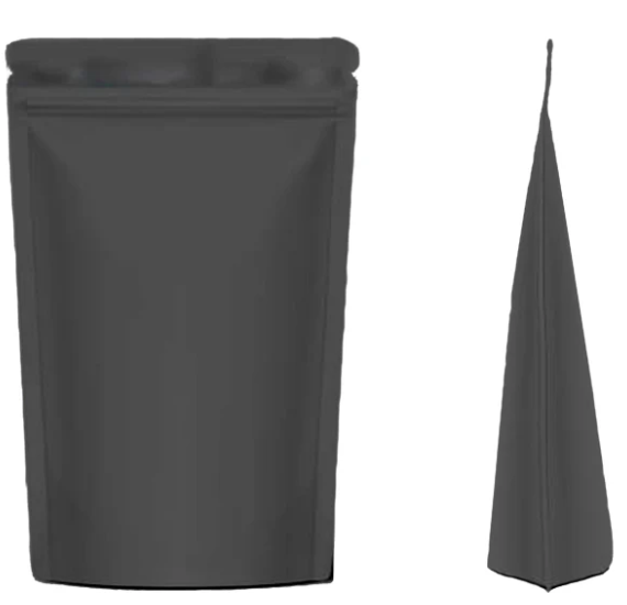 Stand Up Pouch With Zipper 3kg 300x500mm BLACK SHINY - Pack Fresh