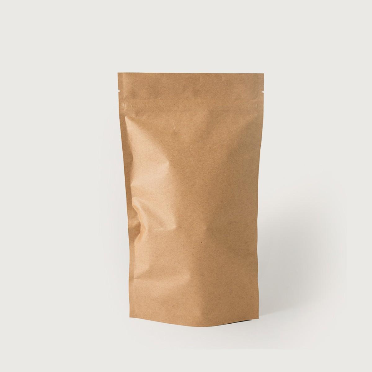 Food Pouch Kraft Stand Up Metalised 1kg 160mm x 290mm 128um - IKON