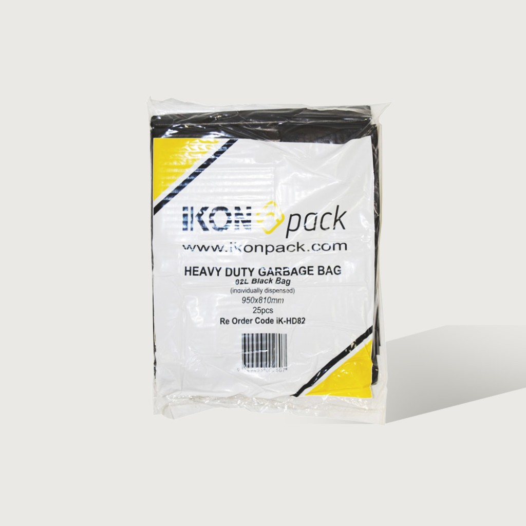 Rubbish Bag 82Lt Heavy Duty Black - IKON