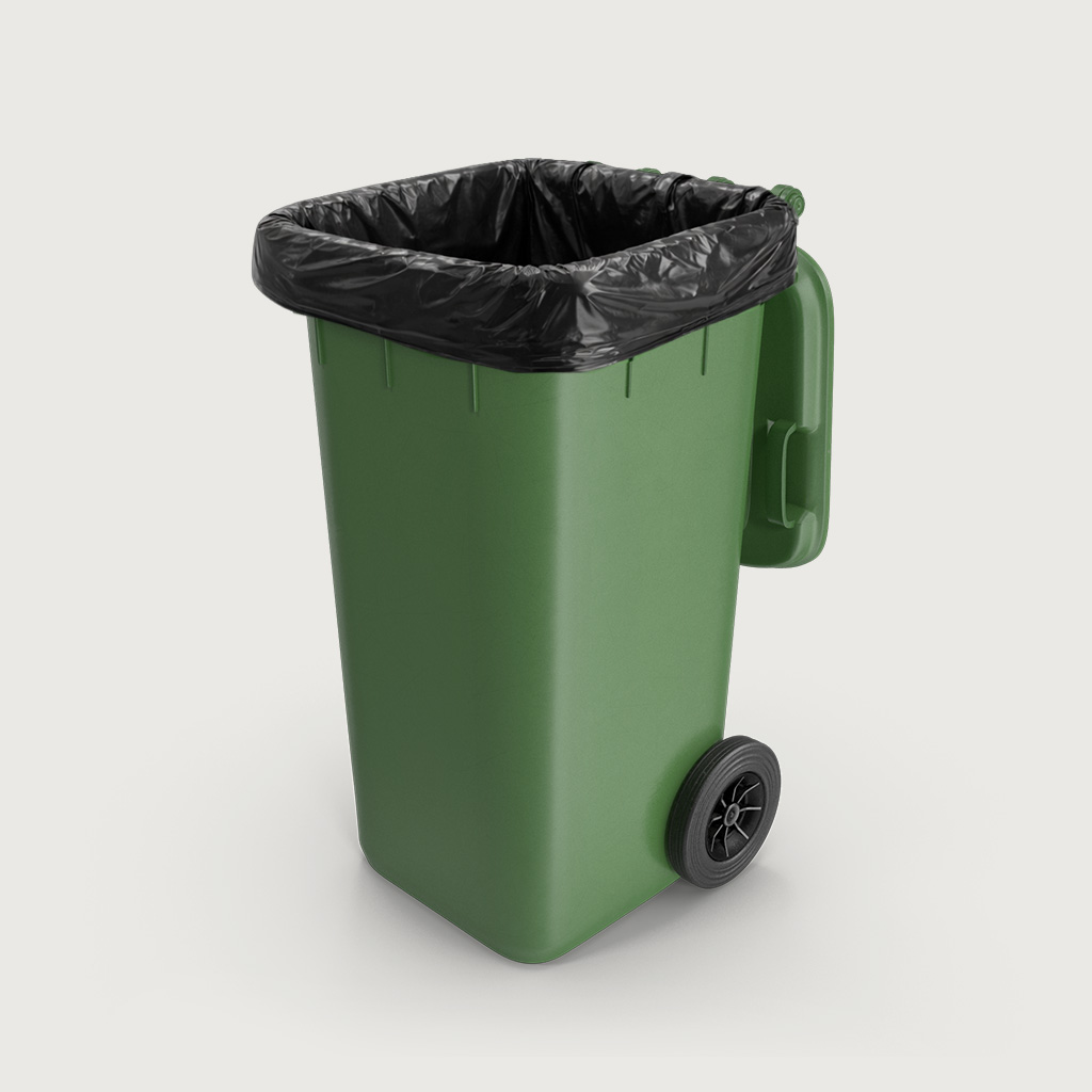 Black Wheelie Bin Liner Heavy Duty 240L 1140mm x 1450mm - IKON