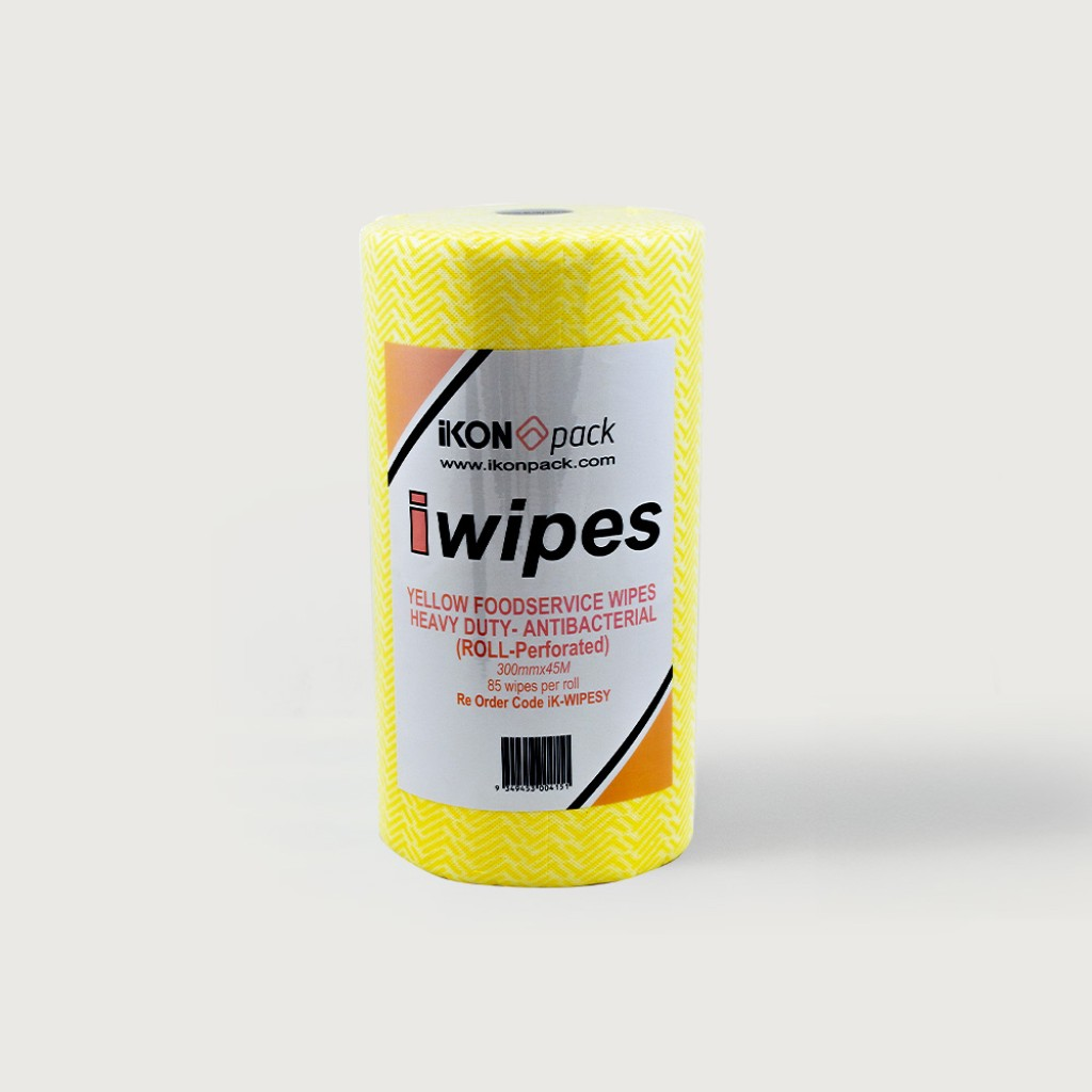 Wipes Heavy Duty Yellow 300mm X 45M - IKON