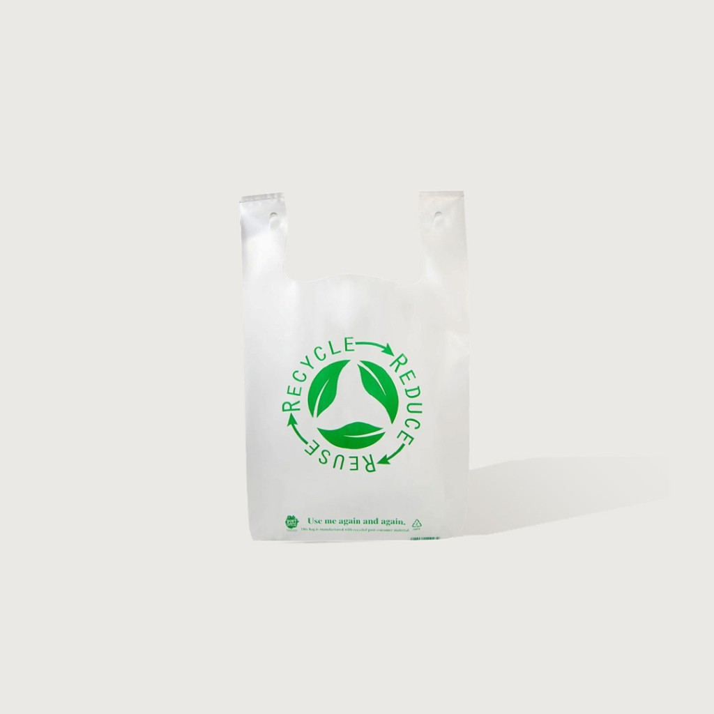 Medium bin liner with handles Natural 70um - IKON