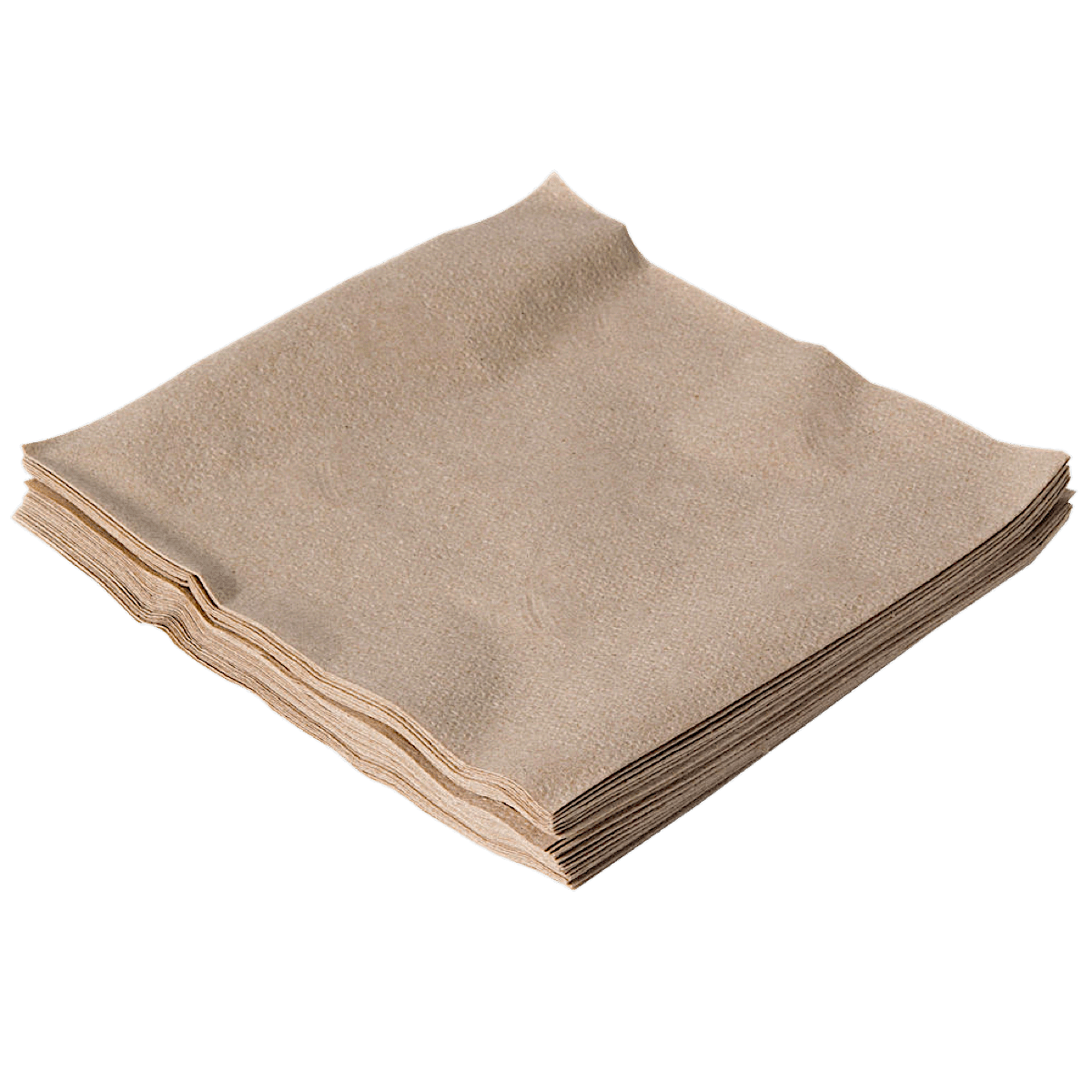Serviette 2-ply unbleached lunch 30 x 30cm folded in 1/4 Pack 250 - Vegware