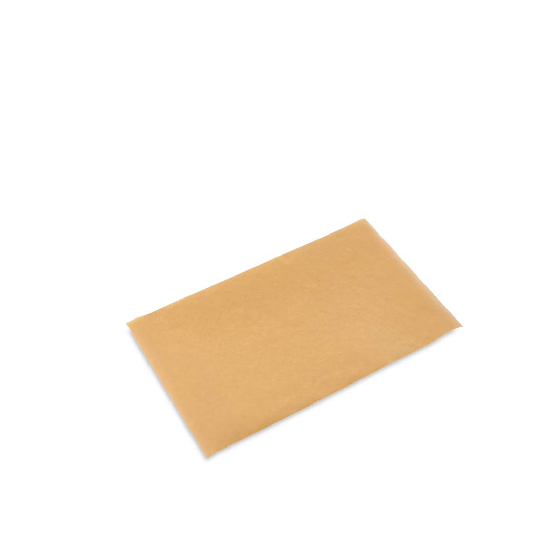 Wrap BR greaseproof 1/4 plain kraft dispenser brown 200 x 330 - Detpak