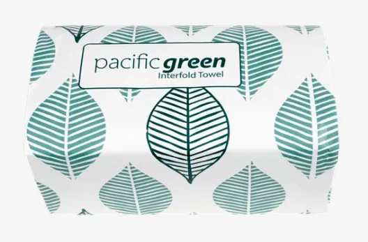 Interfold hand towel Recycled - Pacific Hygiene Green
