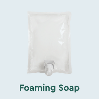 Foaming soap in a pouch