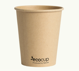 285mL Single Wall EcoCup (80mm) KRAFT- Ecoware