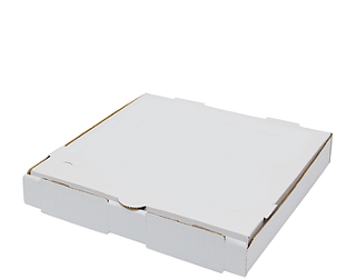 Large Pizza Boxes, 13" (printed 'Great Pizza'), White - Castaway