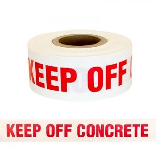 Tape "KEEP OFF CONCRETE" Red on White, 75mm x 250m - Esko