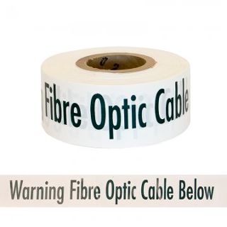 Tape "CAUTION BURIED OPTIC FIBRE CABLE" Black on White - Esko