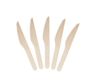 Wooden Knives 165mm - Envirocutlery - Castaway