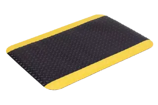 Diamond Plate Matting - 1500 x 900mm Black/Yellow - AMS