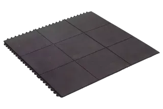 Interlink Mat Solid Top 915 x 915mm Black - AMS