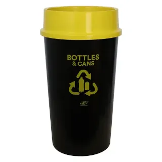 Sabco Recycling Station 60Lt Bin + Yellow lid ( Bottles & Cans ) 
