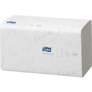 Tork H3 Advanced Singlefold Flushable Hand Towels 2 Ply Carton 15