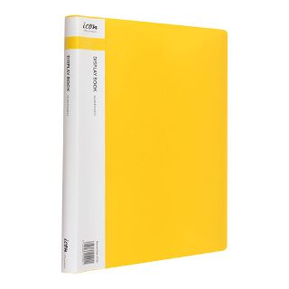 Icon Display Book A4 with Insert Spine 40 Pocket Yellow