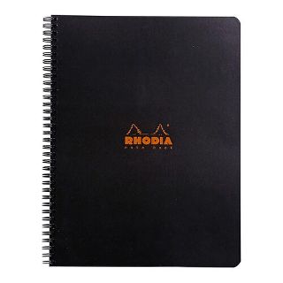 Rhodia Classic Notebook Spiral A4+ Lined Black