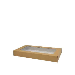 Lid for Small Catering Tray With PLA Window Carton 100 - Green Choice