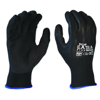 Grab+, Black Sandy Nitrile, Black Polyester-Size Xl