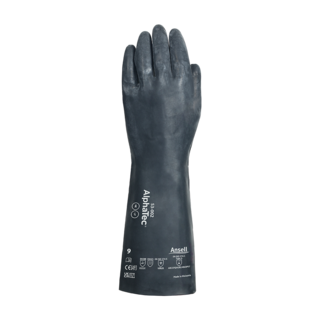 Ansell AlphaTec 53-002 Neoprene Chemical Gauntlet Gloves – Extensive Chemical Protection - XL