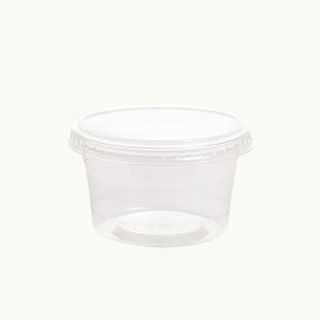 Flat Lid No Hole PLA 200ml Cold Cup & sauce cup - Ecoware